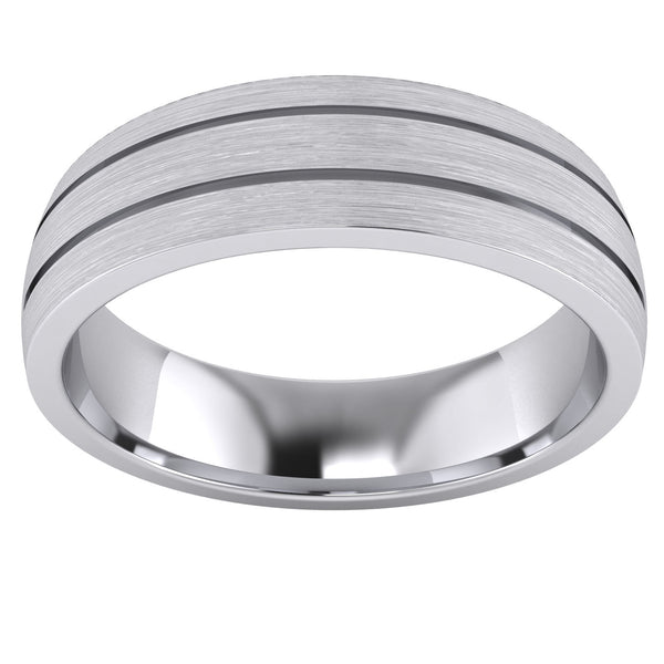 4mm Domed Sterling Silver Wedding Band, Heavy Comfort-Fit Style #12254